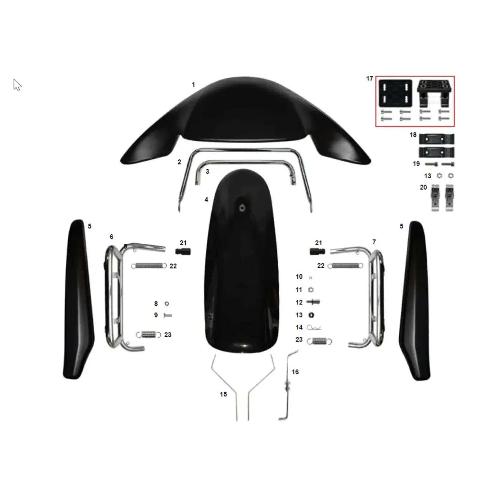 CRG Mini MK20 Verkleidungssatz komplett CRG