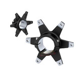 Universal Parts 6-spaaks tandwielhouder D.50mm in zwart aluminium