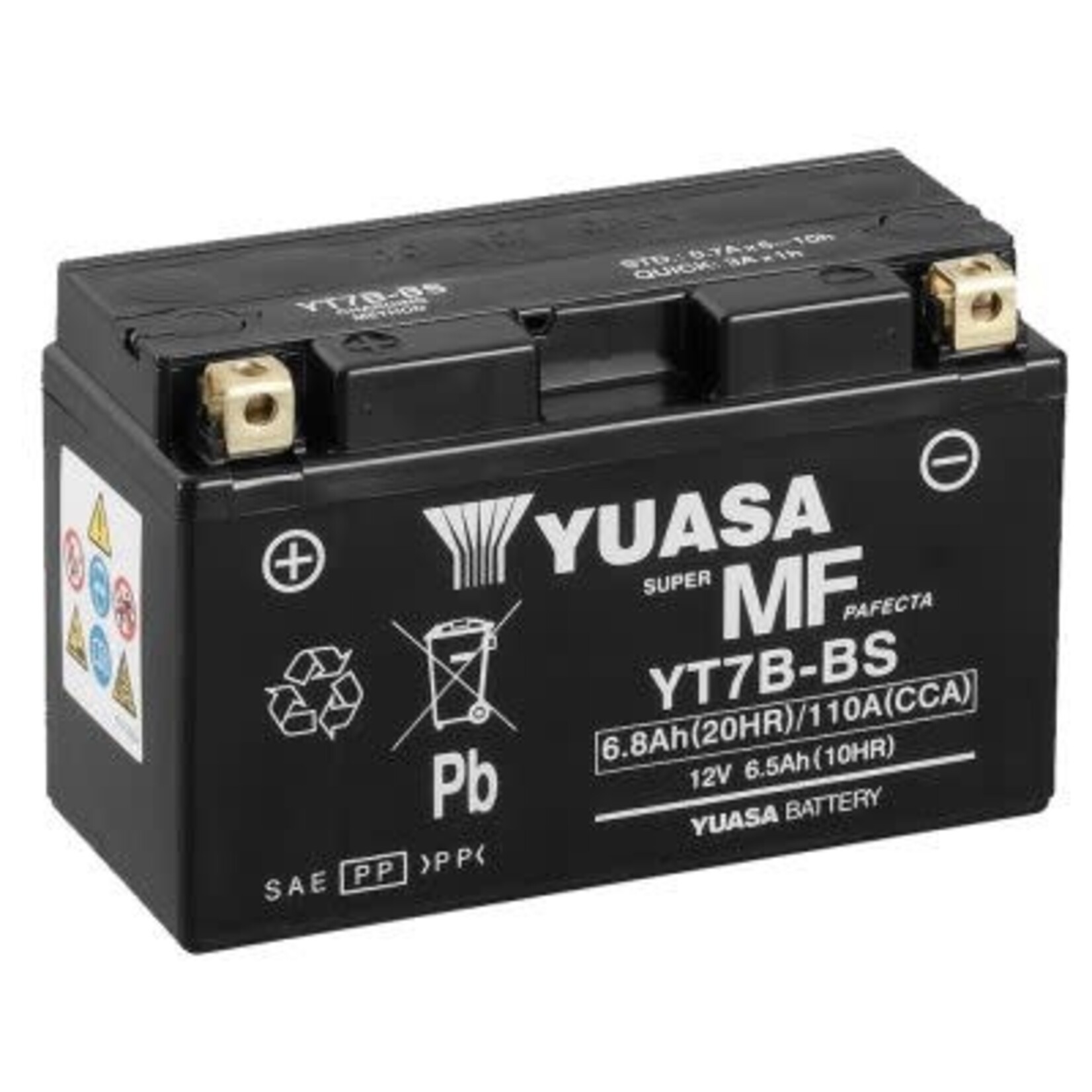yuasa Yuasa YT7B-BS Battery 12V 6.8Ah 110A