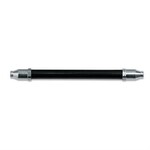 Universal Parts Zwarte Nylon Stuurstang L.260mm met M8 Schroefdraad Stalen Klemmen