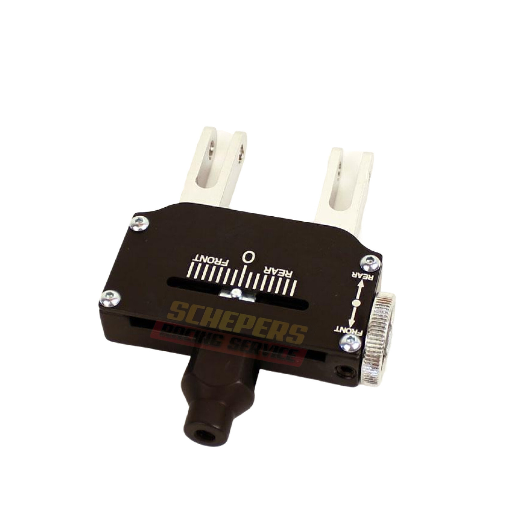 Universal Parts Brake distributor in black anodized aluminium