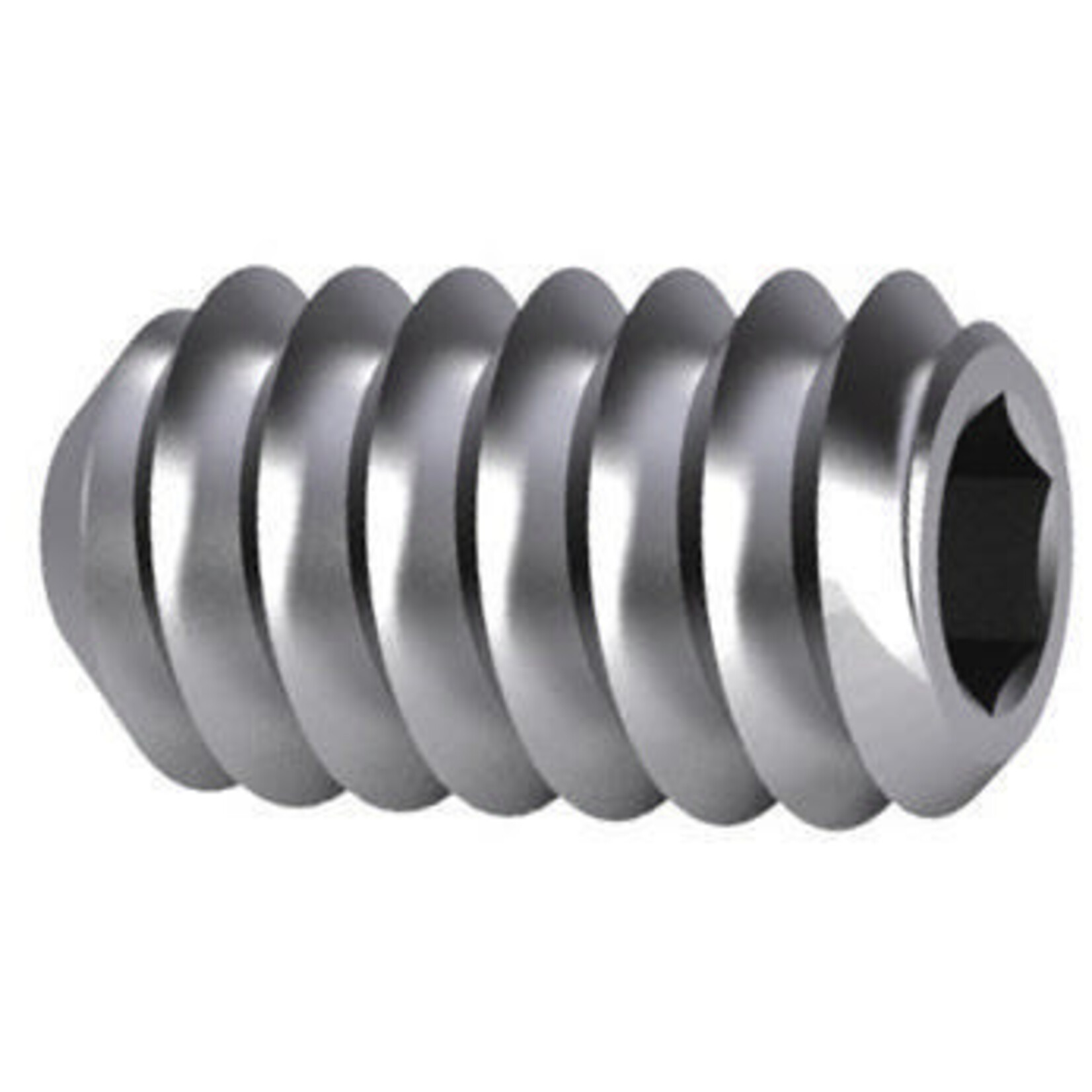 Universal Parts Set screw with hexagon socket and crater end DIN 916 Stainless steel (SS) A2 M6X16