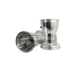 dwt 5" "DWT" aluminium achtervelg type 'V' (geventileerd) 180 mm/Ø58 mm met gripsters 2 stuks