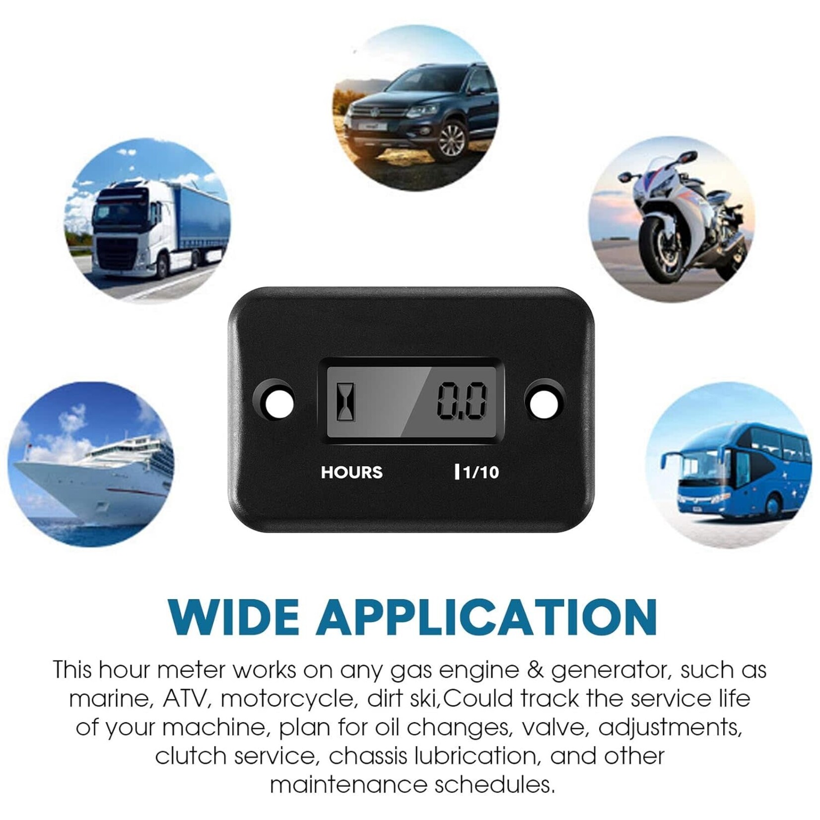 Universal Parts HOUR METER  Stundenzähler wasserdicht