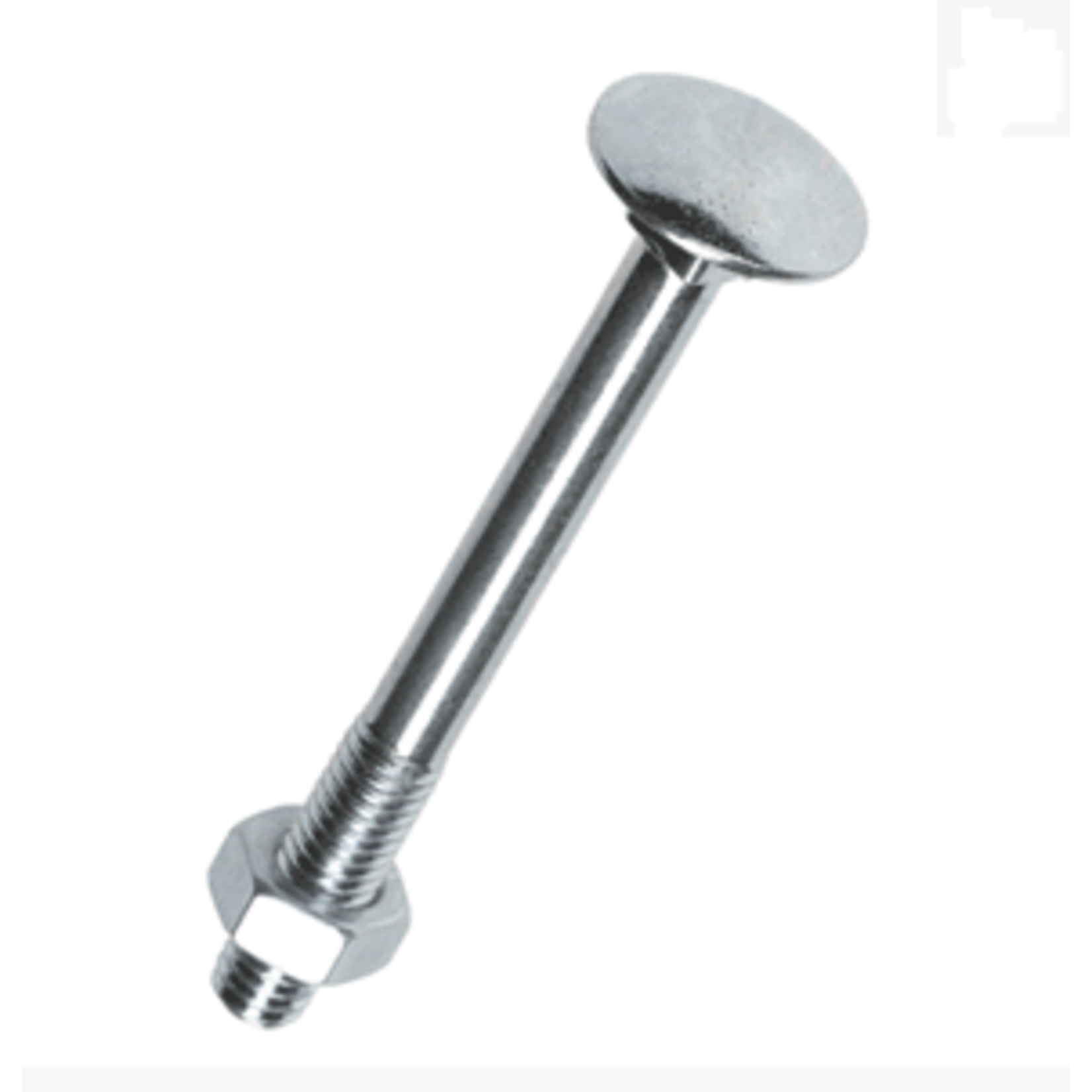 Universal Parts Lock bolt with hex nut DIN 603/555 Steel Zinc plated 4.6 M10X140