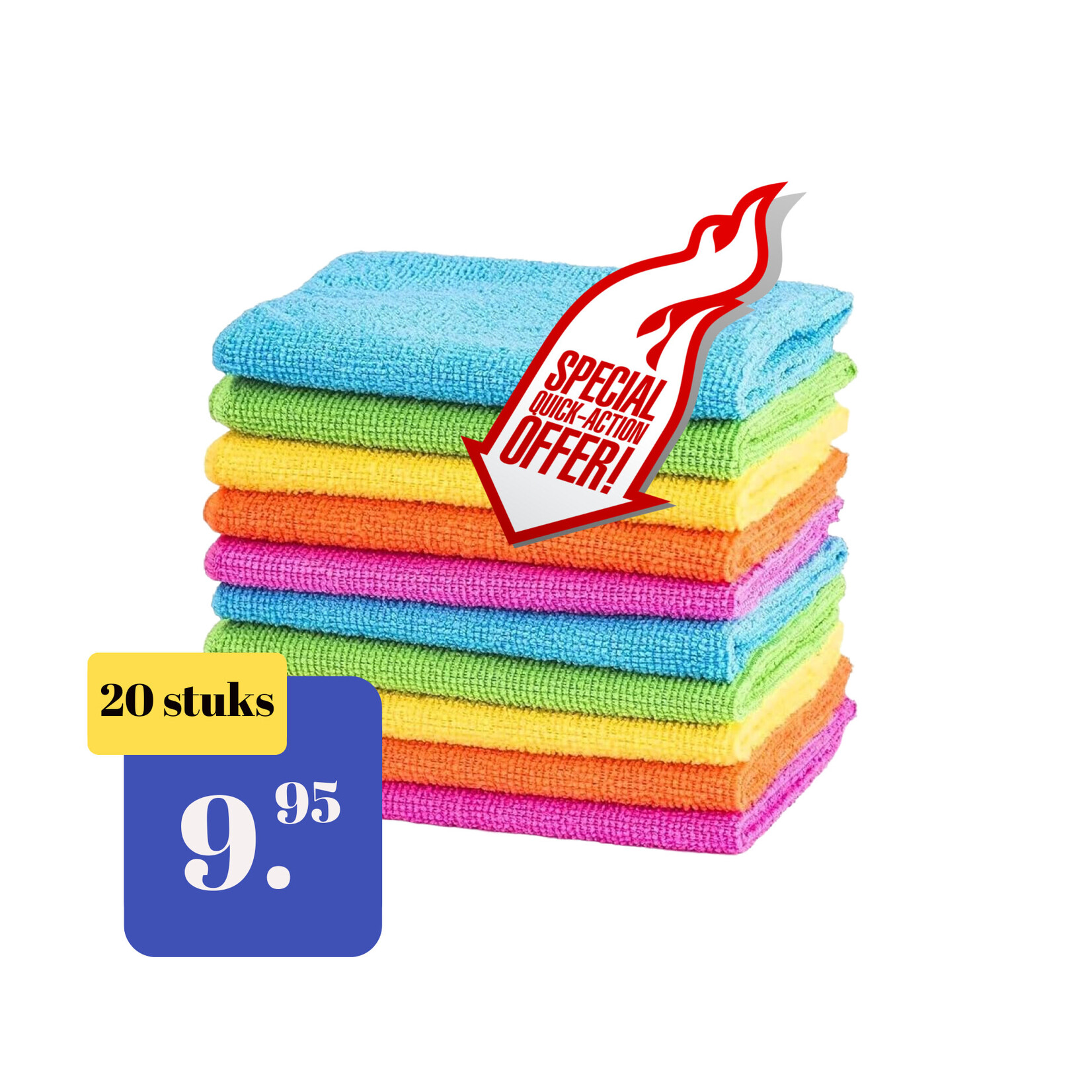 Universal Parts Microfiber towels, 20 pieces