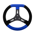 Universal Parts Suède stuurwiel blauw/zwart 320 mm