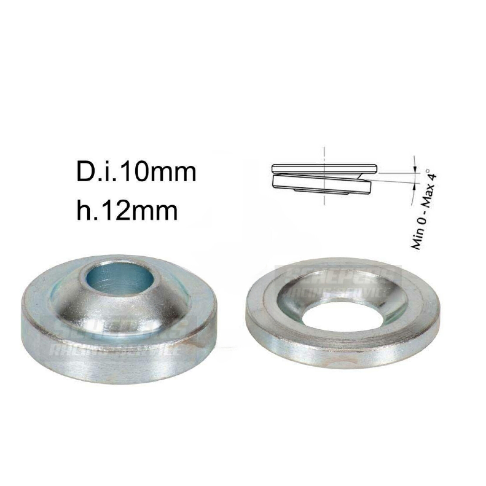 Universal Parts Kugelförmige Distanzstücke für Spindelbohrung 10 mm H.12 mm