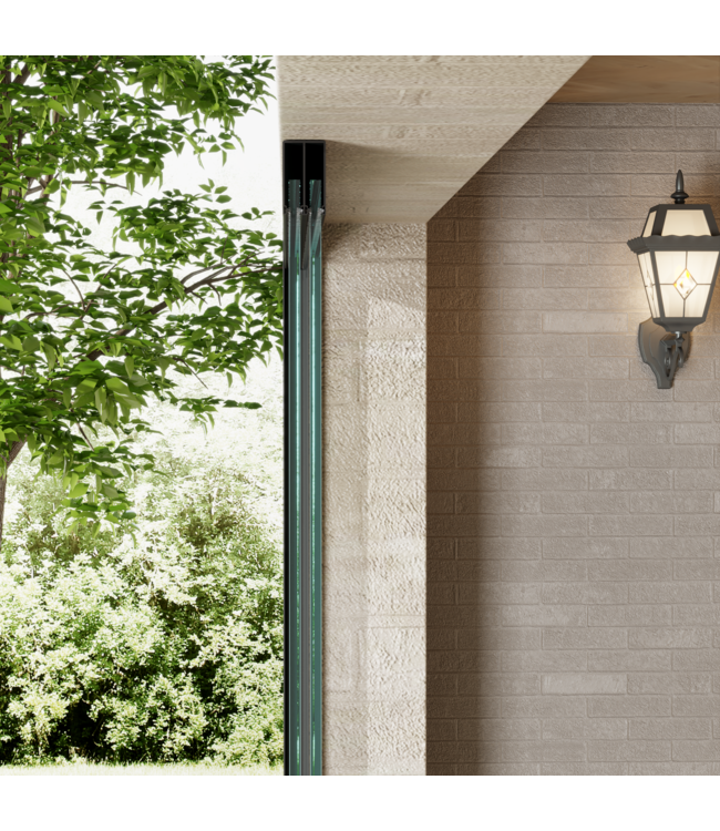 2-Rail Glazen Schuifwanden - Gehard 10mm Veiligheidsglas  (2x 82cm) - Breedte tot 162 cm