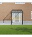 Terrasoverkapping met Glazen dak 206x250 cm