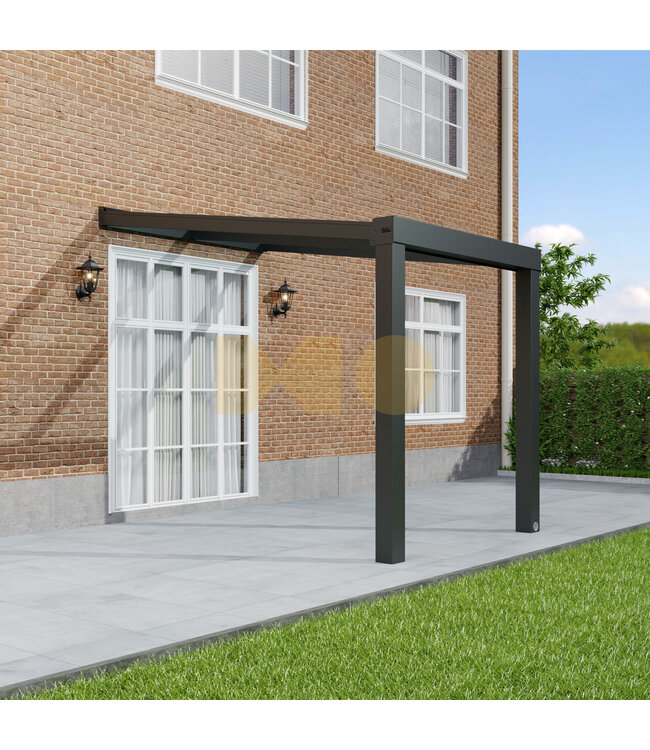 Veranda met Glazen dak 206x400 cm