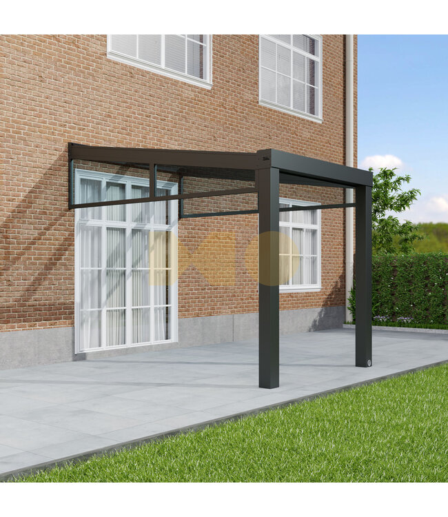 Veranda met Glazen dak 206x400 cm