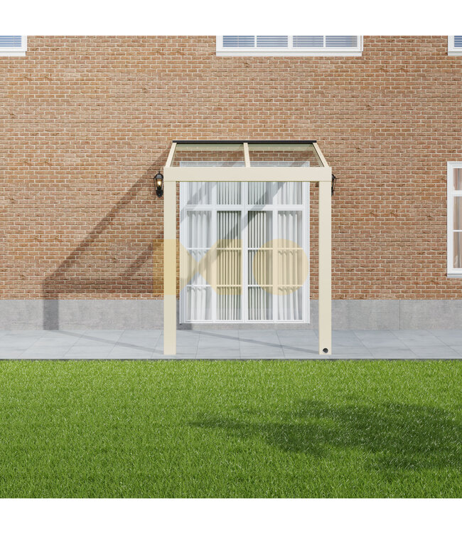 Terrasoverkapping met Glazen dak 206x250 cm