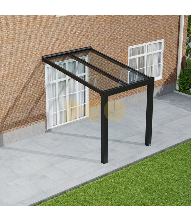 Terrasoverkapping met Glazen dak 206x250 cm