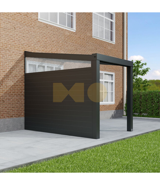 Terrasoverkapping met Glazen dak 206x250 cm