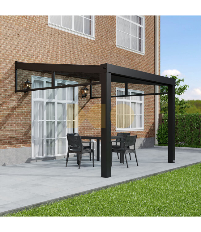 Veranda met Glazen dak 306x200 cm
