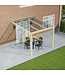 Terrasoverkapping met Glazen dak 306x350 cm