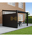 Terrasoverkapping met Glazen dak 306x350 cm