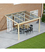 Veranda met Glazen dak 406x300 cm