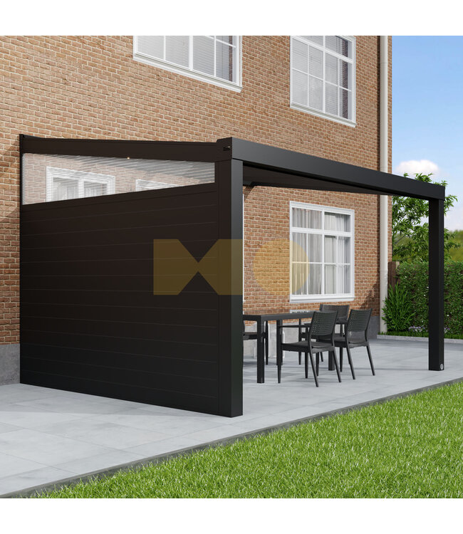 Veranda met Glazen dak 406x250 cm