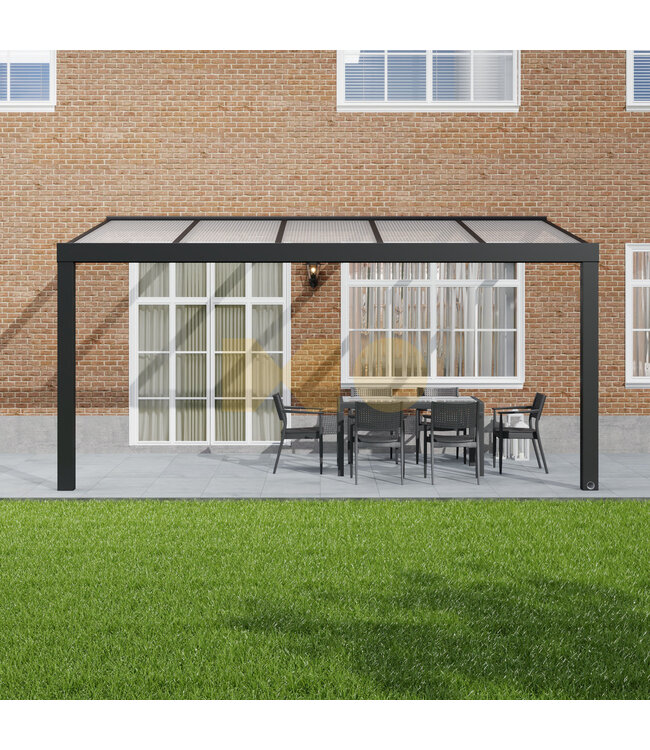 Veranda met Polycarbonaat dak 506x350 cm