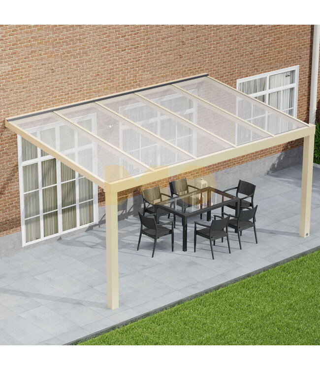 Terrasoverkapping met Polycarbonaat dak 506x300 cm