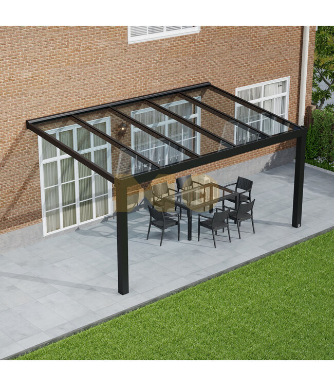 Veranda met Glazen dak 506x250 cm