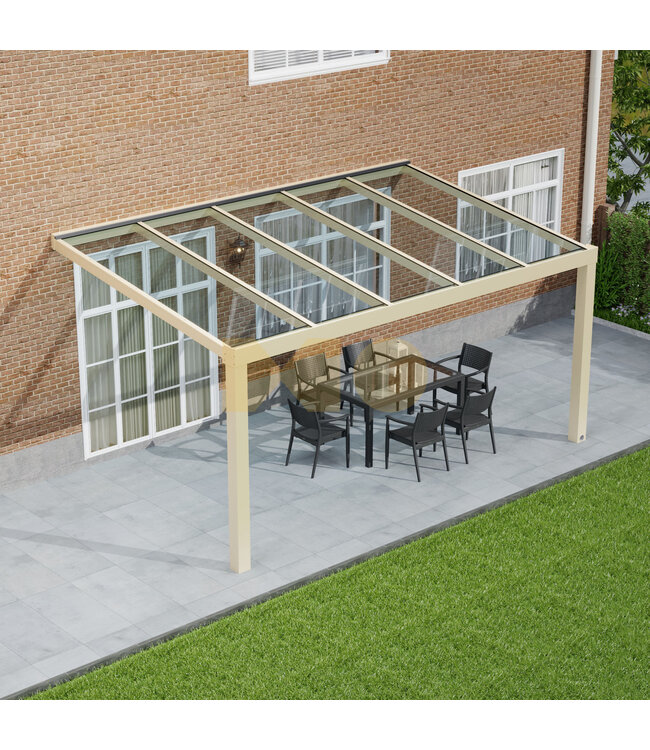 Veranda met Glazen dak 506x250 cm