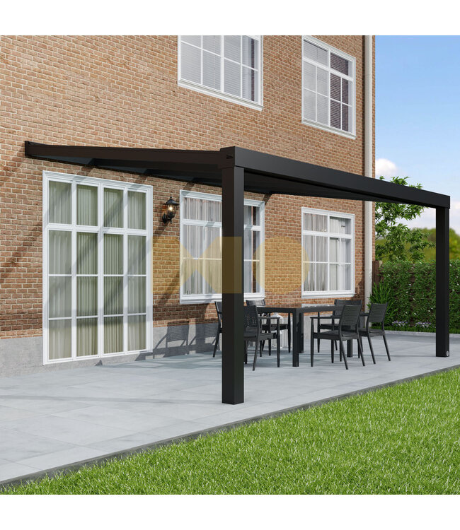 Terrasoverkapping met Glazen dak 506x200 cm