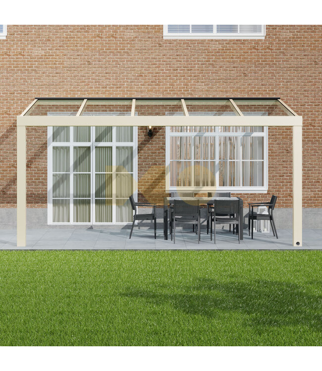 Terrasoverkapping met Glazen dak 506x300 cm