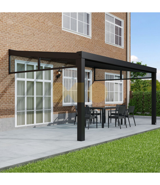 Terrasoverkapping met Glazen dak 506x200 cm