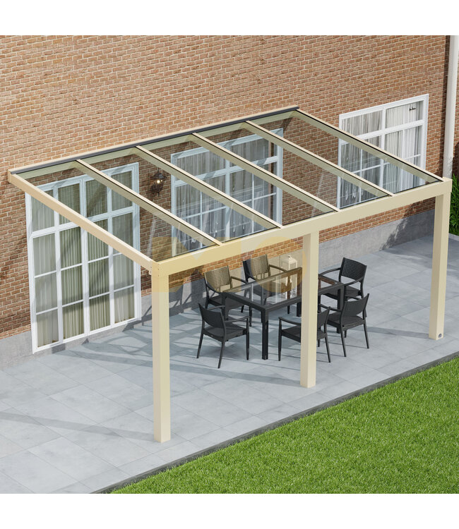 Terrasoverkapping met Glazen dak 506x400cm