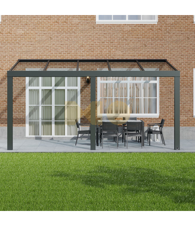 Veranda met Glazen dak 506x400 cm