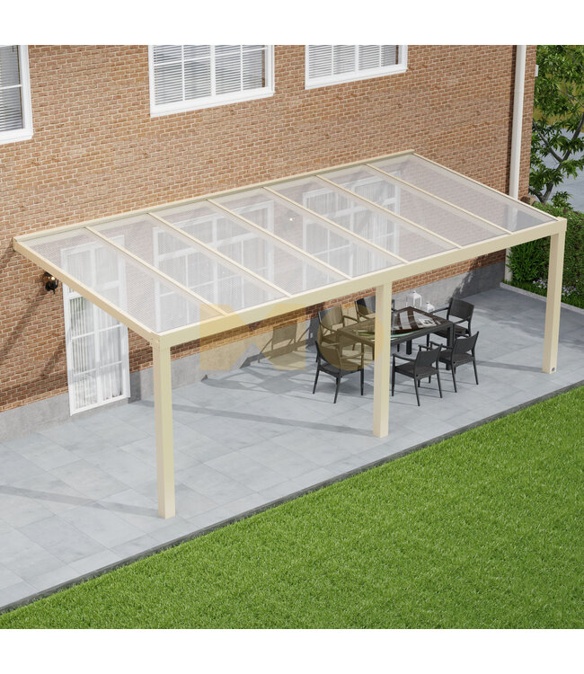 Terrasoverkapping met Polycarbonaat dak 706x200 cm