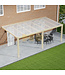 Terrasoverkapping met Polycarbonaat dak 706x250 cm