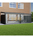 Terrasoverkapping met Polycarbonaat dak 706x250 cm