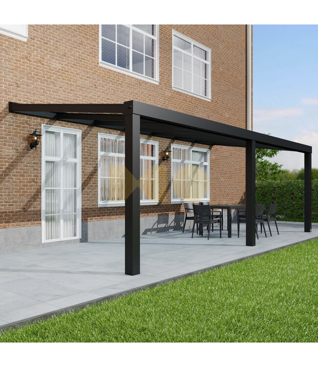 Terrasoverkapping met Polycarbonaat dak 706x400 cm