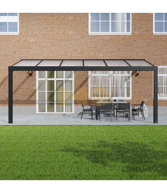 Veranda met Polycarbonaat dak 606x200 cm