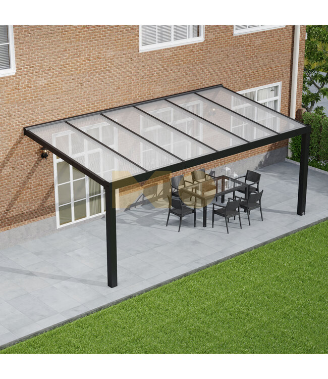 Veranda met Polycarbonaat dak 606x200 cm