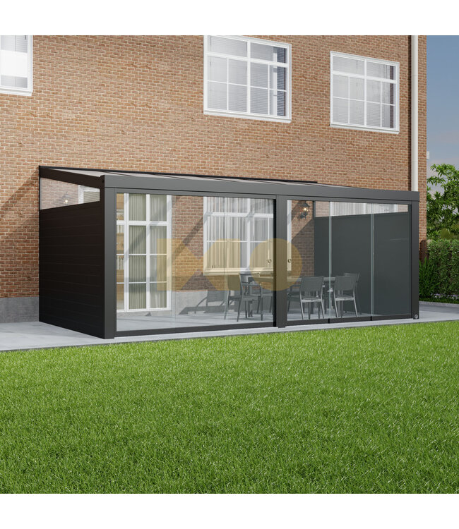 Terrasoverkapping met Polycarbonaat dak 606x350 cm