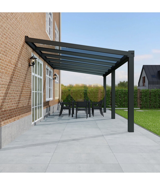 Veranda met Glazen dak 606x300 cm