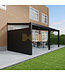 Terrasoverkapping met Glazen dak 606x250 cm