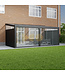 Terrasoverkapping met Glazen dak 606x250 cm