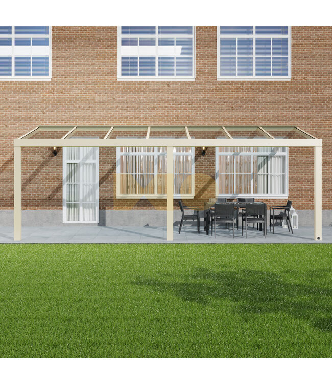 Terrasoverkapping met Glazen dak 706x200 cm