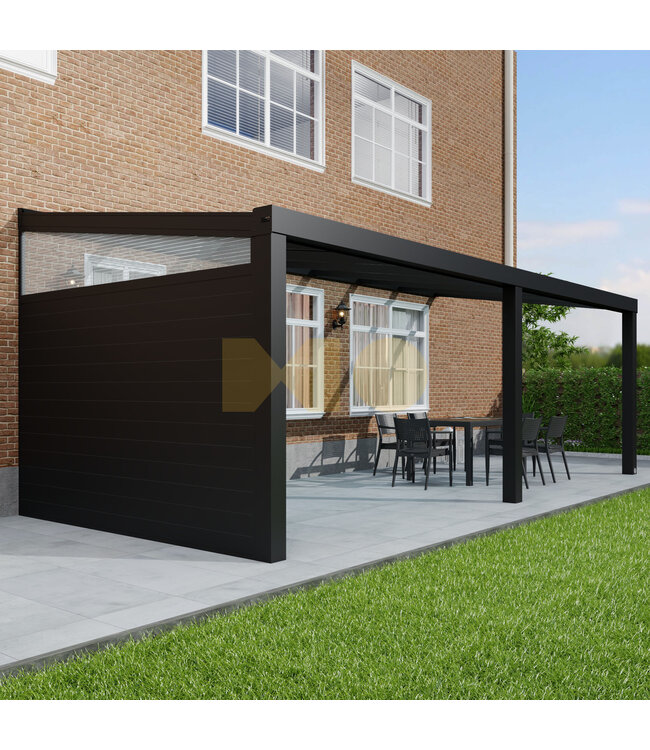 Terrasoverkapping met Glazen dak 706x200 cm