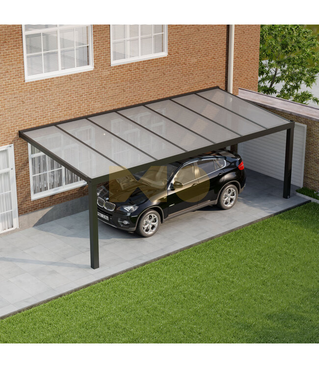 Carport met Polycarbonaat dak 606x400 cm