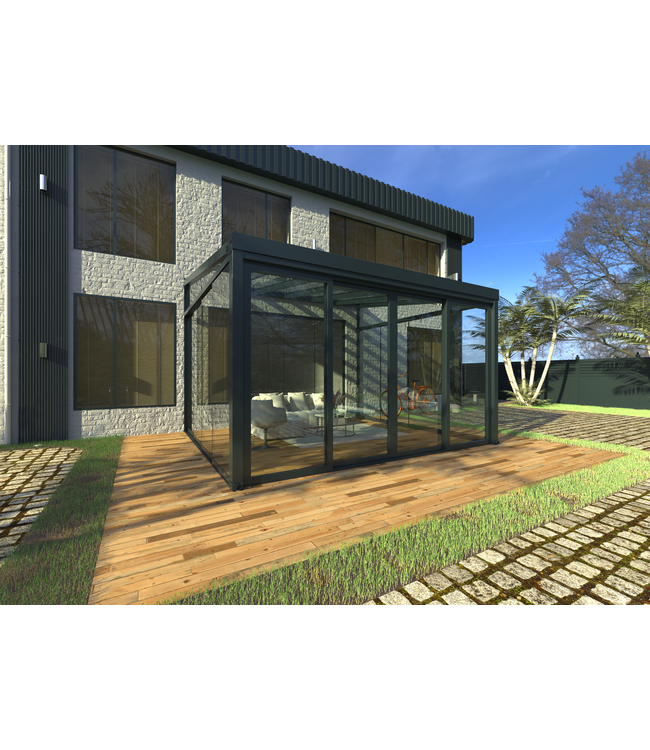 Schuifpui 300cm breed / 2-delig