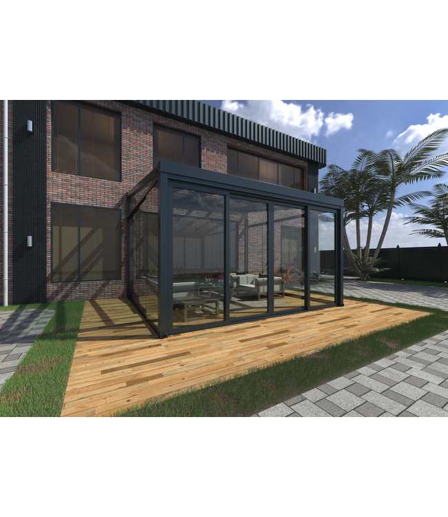 Schuifpui 300cm breed / 2-delig