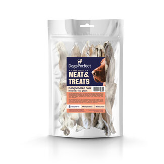 DogsPerfect Konijnenoren met haar EU 100gr