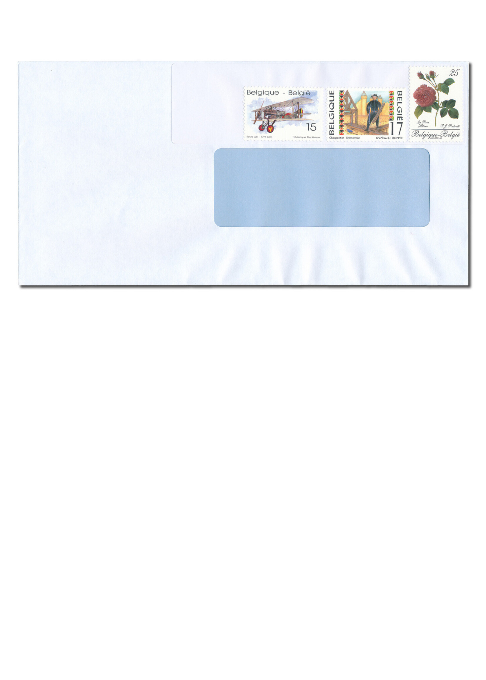 Paquet de test - Étiquettes postales (3 pièces) - Tarif 1, Belgique